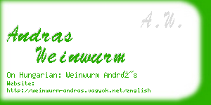 andras weinwurm business card